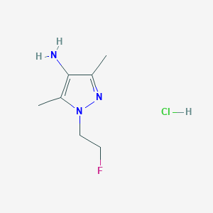 1-(2-Fluoroethyl)-3,5-dimethylpyrazol-4-amine;hydrochloride