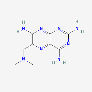 molecular formula C9H14N8 B1223131 2,4,7-Triamino-6-(N,N-dimethylaminomethyl)pteridine CAS No. 142431-36-5