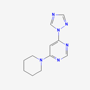 4-(piperidin-1-yl)-6-(1H-1,2,4-triazol-1-yl)pyrimidine