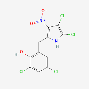 molecular formula C11H6Cl4N2O3 B1223132 Pyrrolomycin B CAS No. 79763-00-1