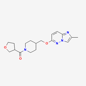 4-[({2-Methylimidazo[1,2-b]pyridazin-6-yl}oxy)methyl]-1-(oxolane-3-carbonyl)piperidine