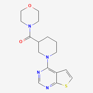 4-(1-{Thieno[2,3-D]pyrimidin-4-YL}piperidine-3-carbonyl)morpholine