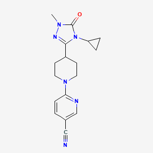 6-[4-(4-cyclopropyl-1-methyl-5-oxo-4,5-dihydro-1H-1,2,4-triazol-3-yl)piperidin-1-yl]pyridine-3-carbonitrile