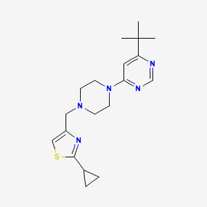 4-Tert-butyl-6-{4-[(2-cyclopropyl-1,3-thiazol-4-yl)methyl]piperazin-1-yl}pyrimidine