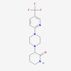 3-{4-[5-(Trifluoromethyl)pyridin-2-yl]piperazin-1-yl}piperidin-2-one