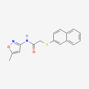 molecular formula C16H14N2O2S B1223141 N-(5-methyl-3-isoxazolyl)-2-(2-naphthalenylthio)acetamide 