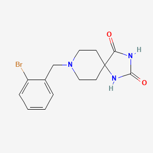 8-[(2-Bromophenyl)methyl]-1,3,8-triazaspiro[4.5]decane-2,4-dione