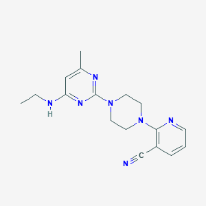 2-{4-[4-(Ethylamino)-6-methylpyrimidin-2-yl]piperazin-1-yl}pyridine-3-carbonitrile