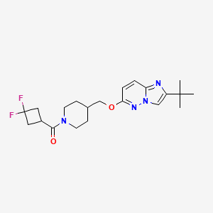 4-[({2-Tert-butylimidazo[1,2-b]pyridazin-6-yl}oxy)methyl]-1-(3,3-difluorocyclobutanecarbonyl)piperidine