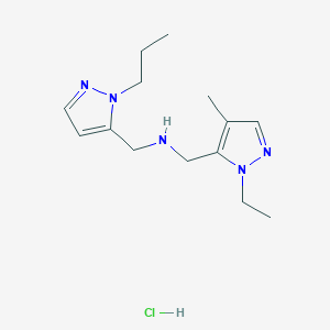 1-(1-ethyl-4-methyl-1H-pyrazol-5-yl)-N-[(1-propyl-1H-pyrazol-5-yl)methyl]methanamine