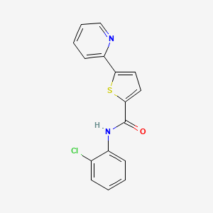 molecular formula C16H11ClN2OS B1223149 N-(2-氯苯基)-5-(2-吡啶基)-2-噻吩甲酰胺 