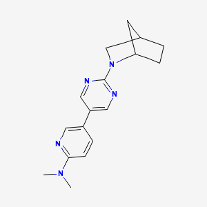 5-(2-{2-azabicyclo[2.2.1]heptan-2-yl}pyrimidin-5-yl)-N,N-dimethylpyridin-2-amine