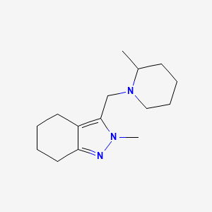 molecular formula C15H25N3 B12231520 2-methyl-3-[(2-methylpiperidin-1-yl)methyl]-4,5,6,7-tetrahydro-2H-indazole 