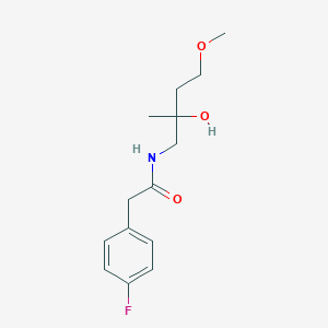 molecular formula C14H20FNO3 B12231525 2-(4-fluorophenyl)-N-(2-hydroxy-4-methoxy-2-methylbutyl)acetamide 