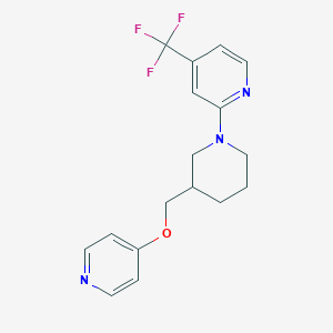 2-{3-[(Pyridin-4-yloxy)methyl]piperidin-1-yl}-4-(trifluoromethyl)pyridine