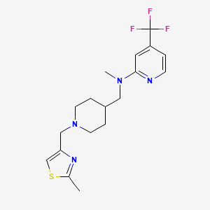 N-methyl-N-({1-[(2-methyl-1,3-thiazol-4-yl)methyl]piperidin-4-yl}methyl)-4-(trifluoromethyl)pyridin-2-amine