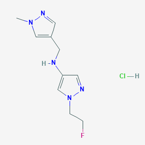 1-(2-fluoroethyl)-N-[(1-methylpyrazol-4-yl)methyl]pyrazol-4-amine;hydrochloride