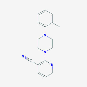 molecular formula C17H18N4 B12231567 2-[4-(2-Methylphenyl)piperazin-1-yl]pyridine-3-carbonitrile 