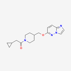 2-Cyclopropyl-1-[4-({imidazo[1,2-b]pyridazin-6-yloxy}methyl)piperidin-1-yl]ethan-1-one