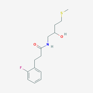 molecular formula C14H20FNO2S B12231611 3-(2-fluorophenyl)-N-[2-hydroxy-4-(methylsulfanyl)butyl]propanamide 