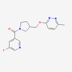 3-{[1-(5-Fluoropyridine-3-carbonyl)pyrrolidin-3-yl]methoxy}-6-methylpyridazine