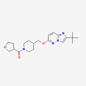 4-[({2-Tert-butylimidazo[1,2-b]pyridazin-6-yl}oxy)methyl]-1-(oxolane-3-carbonyl)piperidine