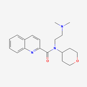 molecular formula C19H25N3O2 B12231687 N-[2-(dimethylamino)ethyl]-N-(oxan-4-yl)quinoline-2-carboxamide 