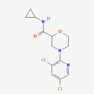 molecular formula C13H15Cl2N3O2 B12231711 N-cyclopropyl-4-(3,5-dichloropyridin-2-yl)morpholine-2-carboxamide 