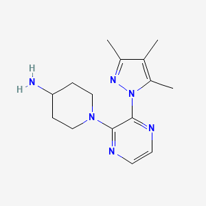 1-[3-(3,4,5-trimethyl-1H-pyrazol-1-yl)pyrazin-2-yl]piperidin-4-amine