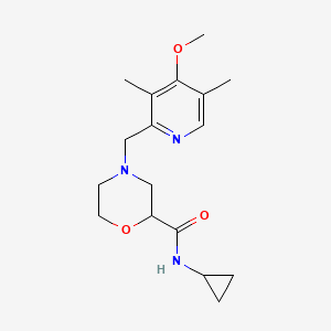 N-cyclopropyl-4-[(4-methoxy-3,5-dimethylpyridin-2-yl)methyl]morpholine-2-carboxamide