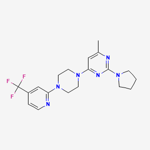 4-Methyl-2-(pyrrolidin-1-yl)-6-{4-[4-(trifluoromethyl)pyridin-2-yl]piperazin-1-yl}pyrimidine