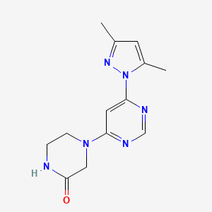 4-[6-(3,5-dimethyl-1H-pyrazol-1-yl)pyrimidin-4-yl]piperazin-2-one