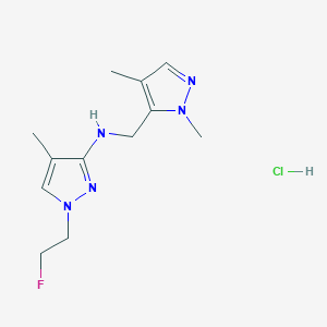 N-[(2,4-dimethylpyrazol-3-yl)methyl]-1-(2-fluoroethyl)-4-methylpyrazol-3-amine;hydrochloride