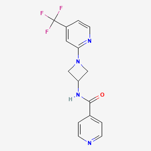 N-{1-[4-(trifluoromethyl)pyridin-2-yl]azetidin-3-yl}pyridine-4-carboxamide