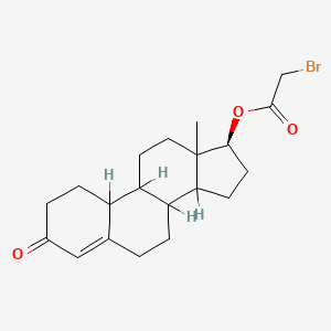 B1223188 17beta-Bromoacetoxy-19-nortestosterone CAS No. 55648-44-7