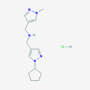 1-(1-cyclopentyl-1H-pyrazol-4-yl)-N-[(1-methyl-1H-pyrazol-4-yl)methyl]methanamine