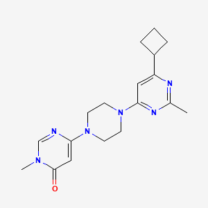 6-[4-(6-Cyclobutyl-2-methylpyrimidin-4-yl)piperazin-1-yl]-3-methyl-3,4-dihydropyrimidin-4-one