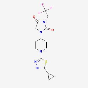 1-[1-(5-Cyclopropyl-1,3,4-thiadiazol-2-yl)piperidin-4-yl]-3-(2,2,2-trifluoroethyl)imidazolidine-2,4-dione