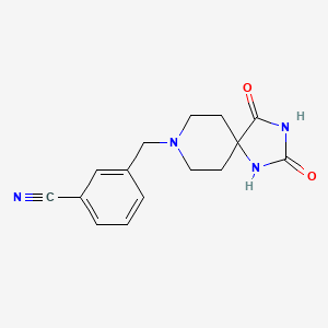 3-({2,4-Dioxo-1,3,8-triazaspiro[4.5]decan-8-yl}methyl)benzonitrile