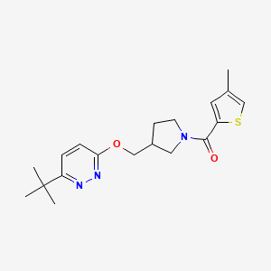 3-Tert-butyl-6-{[1-(4-methylthiophene-2-carbonyl)pyrrolidin-3-yl]methoxy}pyridazine