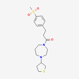 3-(4-Methanesulfonylphenyl)-1-[4-(thiolan-3-yl)-1,4-diazepan-1-yl]propan-1-one