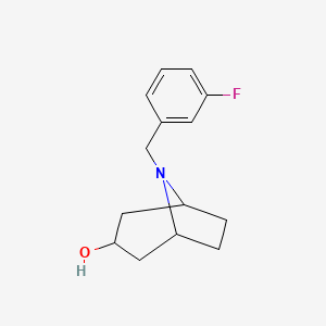 8-[(3-Fluorophenyl)methyl]-8-azabicyclo[3.2.1]octan-3-ol