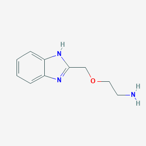 molecular formula C10H13N3O B012232 2-(1H-苯并咪唑-2-基甲氧基)乙胺 CAS No. 102196-38-3