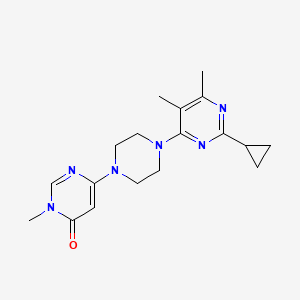 6-[4-(2-Cyclopropyl-5,6-dimethylpyrimidin-4-yl)piperazin-1-yl]-3-methyl-3,4-dihydropyrimidin-4-one