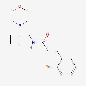 3-(2-bromophenyl)-N-{[1-(morpholin-4-yl)cyclobutyl]methyl}propanamide