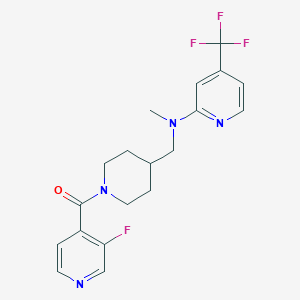 N-{[1-(3-fluoropyridine-4-carbonyl)piperidin-4-yl]methyl}-N-methyl-4-(trifluoromethyl)pyridin-2-amine