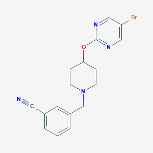 3-({4-[(5-Bromopyrimidin-2-yl)oxy]piperidin-1-yl}methyl)benzonitrile