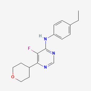 N-(4-ethylphenyl)-5-fluoro-6-(oxan-4-yl)pyrimidin-4-amine