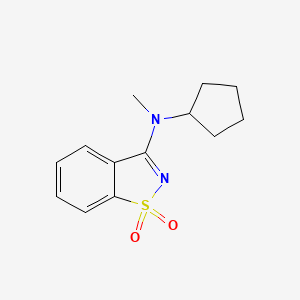 N-cyclopentyl-N-methyl-1,1-dioxo-1,2-benzothiazol-3-amine