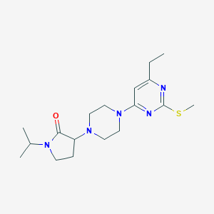 3-{4-[6-Ethyl-2-(methylsulfanyl)pyrimidin-4-yl]piperazin-1-yl}-1-(propan-2-yl)pyrrolidin-2-one